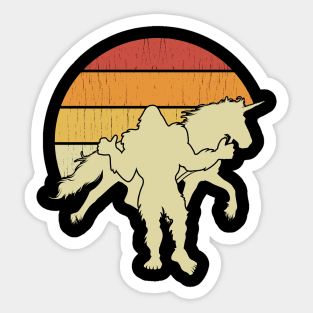 Bigfoot Walking Unicorn Sticker